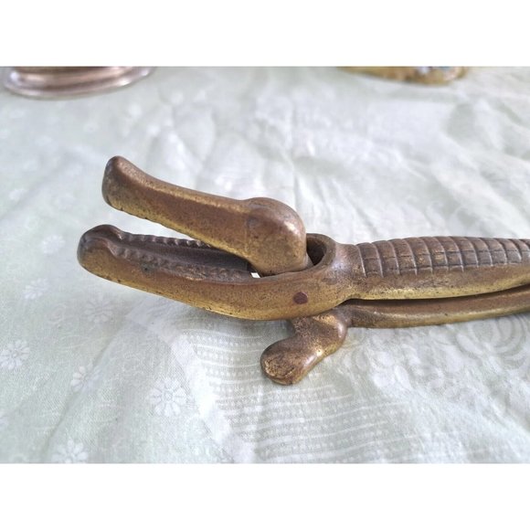 Orig. Old Cast Iron Crocodile Figural Gator Nutcracker NICE! Made in England - Picture 3 of 9